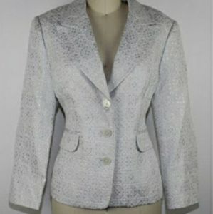 Michael Michael Kors Blazer New Size 12 Silver Brocade
